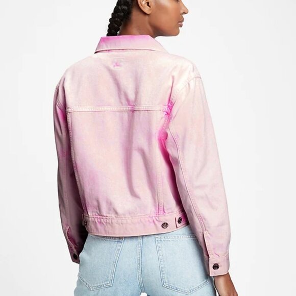 Gap pink denim jean jacket S Small SM - Picture 3 of 14